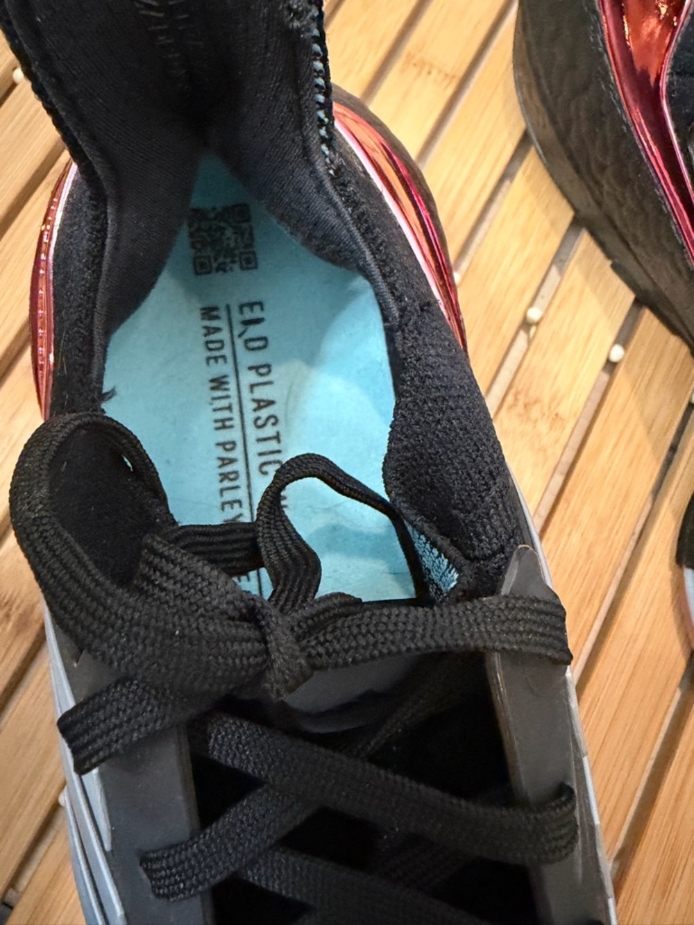 adidas Black Sneakers with Pink and Gray Accents - Picture 6 of 7